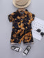 Baby Boy Chain Print Buttoned Shirt & Shorts SD
