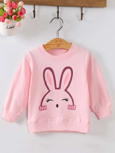 Baby Girl Rabbit Graphic Sweatshirt SD