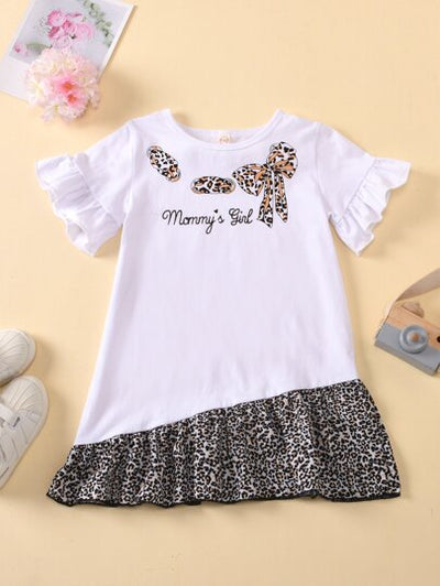Baby Girl Leopard Print Patched Dress SD