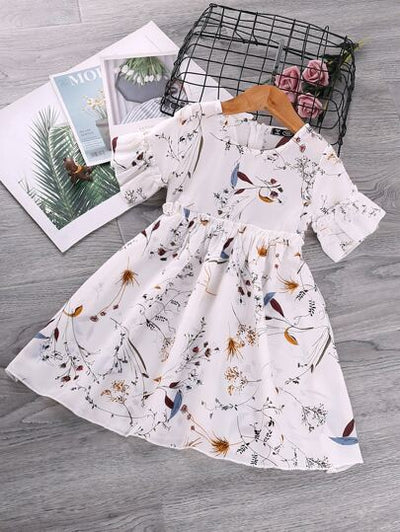 Toddler Girls Floral Print Dress SD