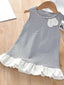 Toddler Girls Frilled Hem Striped Top SD