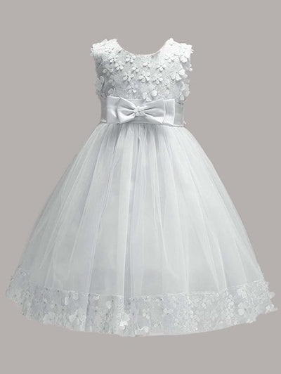 Toddler Girls Floral Applique Party Dress SD