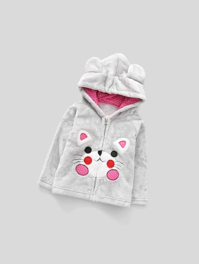 Baby Girl Hooded Ear Detail Plus Jacket SD