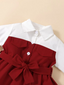 Baby Girl Two Tone Flap Detail Belted Shirt Dress SD