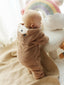 Baby Flannel Colorblock 3D Ears Patched Sleepwear SD