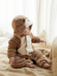 Baby Flannel Colorblock 3D Ears Patched Sleepwear SD