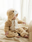 Baby Flannel Colorblock 3D Ears Patched Sleepwear SD