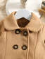 Baby Double Breasted Fold Pleated Peter Pan Collar Coat SD