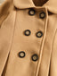 Baby Double Breasted Fold Pleated Peter Pan Collar Coat SD