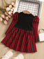Baby Houndstooth Puff Sleeve Dress SD