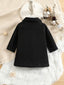 Baby Double Breasted Fold Pleated Peter Pan Collar Coat SD