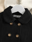 Baby Double Breasted Fold Pleated Peter Pan Collar Coat SD