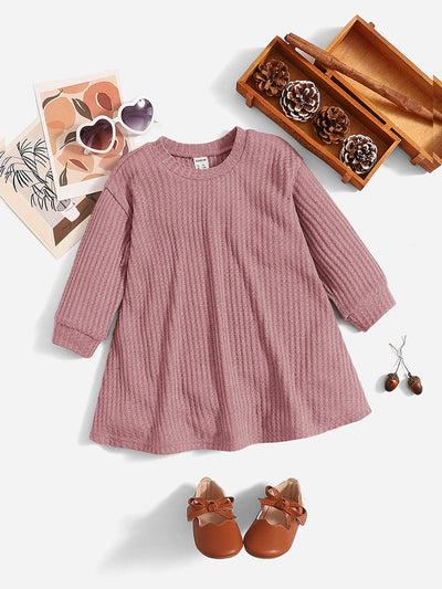 Baby Waffle Knit Tee Dress SD