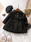 Baby Ruffle Trim Double Breasted Coat & Hat SD