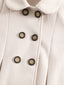 Baby Double Breasted Fold Pleated Peter Pan Collar Coat SD