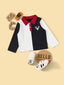 Toddler Boys Cut And Sew Deer Print Polo Shirt SD