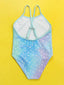 Girls Fish Scales One Piece Swimsuit SD