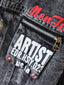 Toddler Boys Letter Graphic Ripped Denim Jacket SD