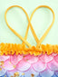 Toddler Girls Fish Scale Print Ruffle One Piece Swimsuit SD