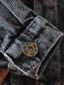 Toddler Boys Letter Graphic Ripped Denim Jacket SD
