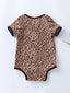 Baby Girl Leopard Print Bodysuit & Headband & Shoes SD
