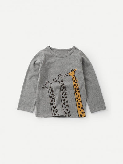Toddler Boys Cartoon & Letter Print Tee SD