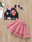 Toddler Girls Floral Print Top & Gingham Skirt SD