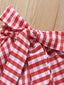Toddler Girls Floral Print Top & Gingham Skirt SD